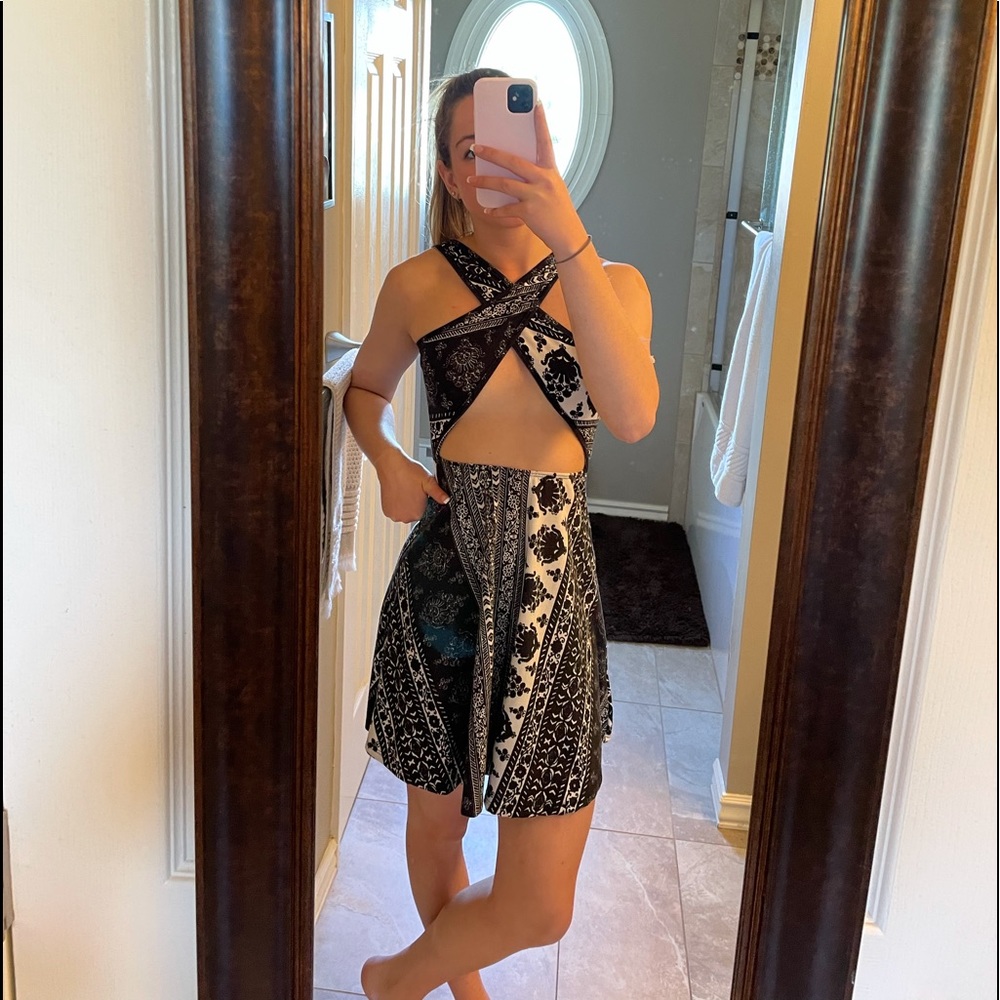 cross front dress
